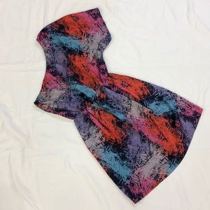 One shoulder abstract dress